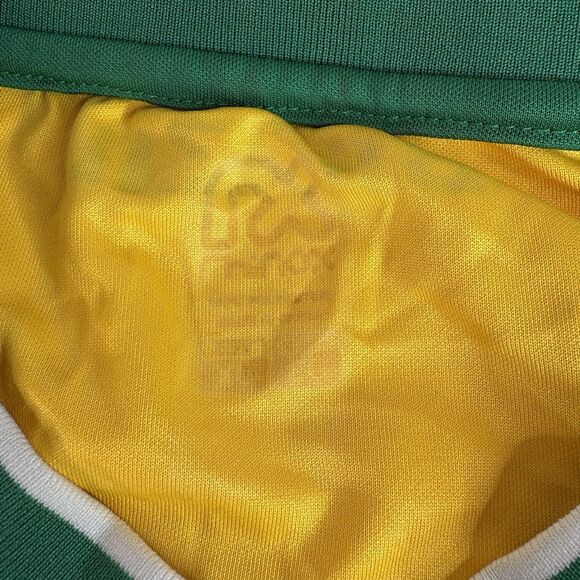 Brazil Soccer Jersey, XL, Rhinox, Yellow And Green, V Neck, Logo - Picture 4 of 6